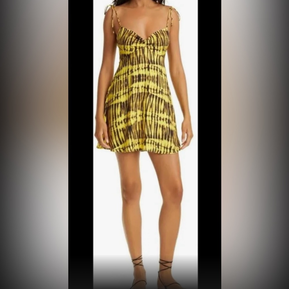 Alice and Olivia Yellow and black mini dress. Size 2